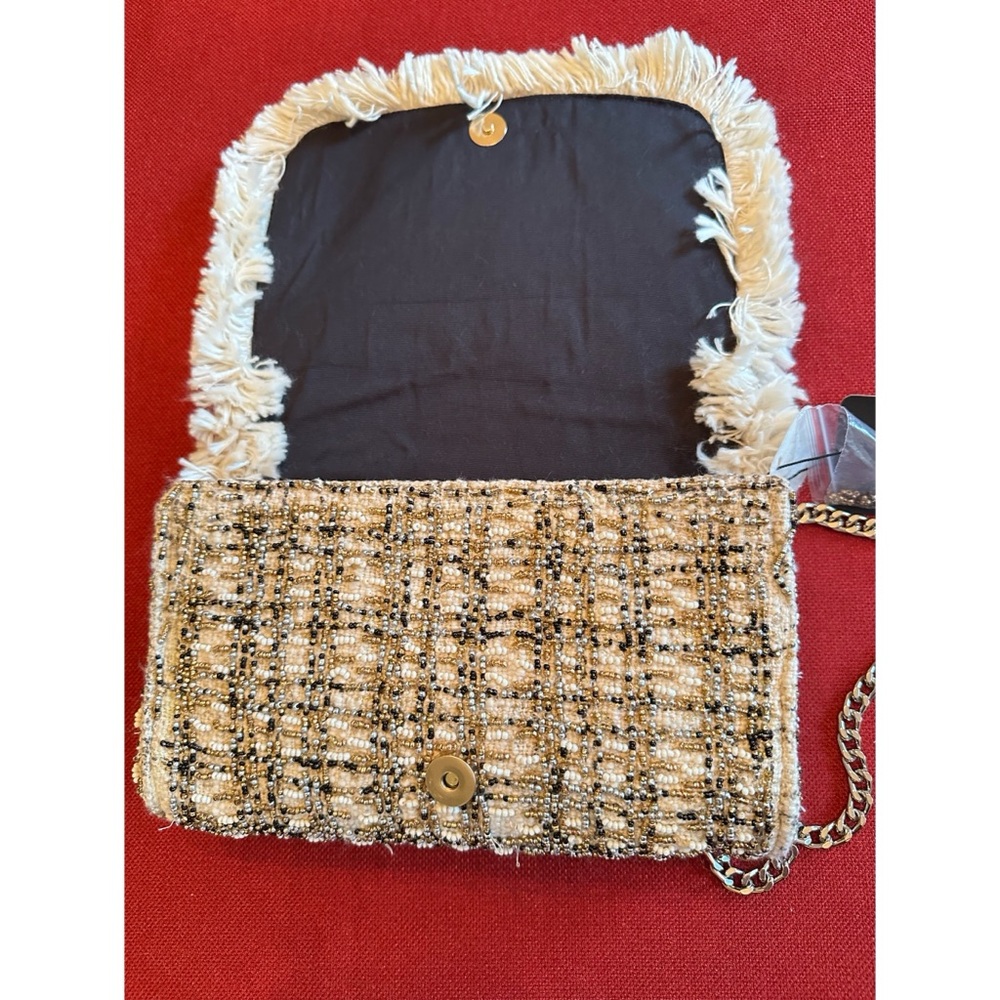 Zara Tweed Fringe Shoulder Bag, NWT - Picture 8 of 12